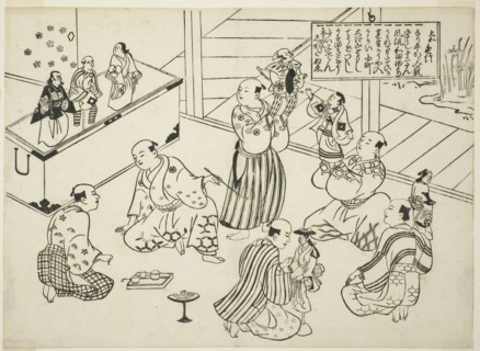 The Dressing Room of a Puppet Theater, the table of contents from the series Famous Scenes from