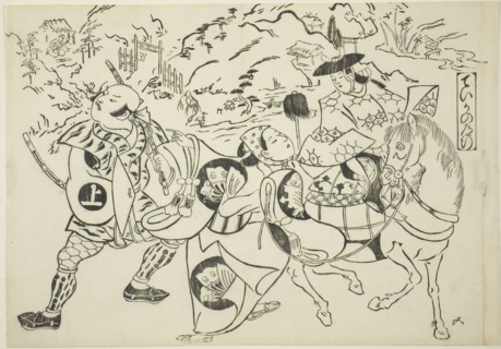 Teika’s Journey (Taika no michiyuki), from the series Famous Scenes from Japanese Puppet Plays