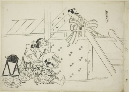 A Woman Nomori (Onna Nomori), no. 11 from a series of 12 prints depicting parodies of plays, c.