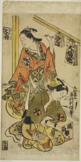 Osome and Hisamatsu, c. 1720, Okumura Toshinobu, Japanese, active c. 1717-50, Japan, Hand-colored