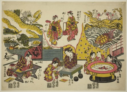 Three Young Dreamers, c. 1760, Torii Kiyohiro, Japanese, active c. 1737-76, Japan, Color woodblock
