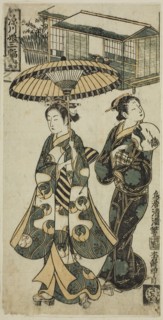 Young Lady and Matron, from Girls of Fukagawa, A Triptych (Fukagawa musume sanpukutsui), c. 1750s,