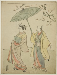 The Actors Ichikawa Komazo I (L) and Nakamura Matsue I (R), c. 1770, Torii Kiyomitsu I, Japanese,