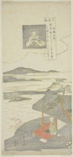 Poem by Kisen Hoshi, from the series Six Famous Poets (Rokkasen), c. 1764/65, Suzuki Harunobu ??