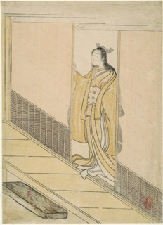 Parody of Kawachi-goe from Tales of Ise, 1765, Attributed to Suzuki Harunobu ?? ??, Japanese, 1725