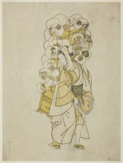 The Fan Peddler, 1765, Attributed to Suzuki Harunobu ?? ??, Japanese, 1725 (?)–1770, Japan, Color