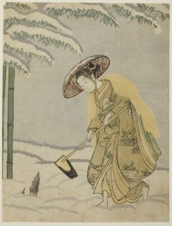 Gathering Bamboo Shoots, c. 1765, Suzuki Harunobu ?? ??, Japanese, 1725 (?)-1770, Japan, Color