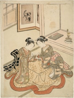 Young Women Playing Cat’s Cradle, c. 1767/68, Attributed to Suzuki Harunobu ?? ??, Japanese, 1725