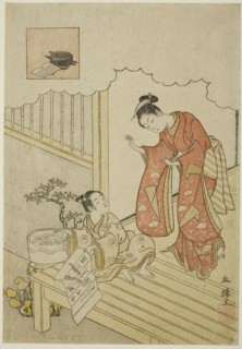 Ono no Komachi Washing the Book, Edo period (1615–1868), 1765/66, Suzuki Harunobu ?? ??, Japanese,