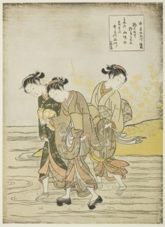 The Jewel River at Ide (Ide no Tamagawa), from an untitled series of Six Jewel Rivers, c. 1767,