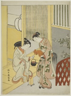 Delaying the announcement of dawn, c. 1767/68, Suzuki Harunobu ?? ??, Japanese, 1725 (?)-1770,