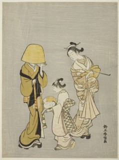 The Face in the Mirror, 1766, Suzuki Harunobu ?? ??, Japanese, 1725 (?)-1770, Japan, Color