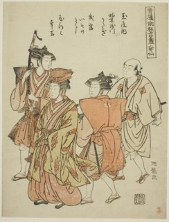 The Six Immortal Poets (Rokkasen), from the series Collection of Comic Performances from the Niwaka