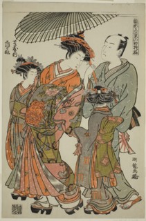 Shioginu of the Tsutaya, from the series Models for Fashion: New Designs as Fresh as Young Leaves