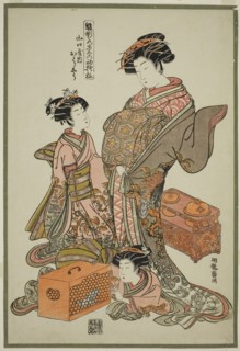 Oshu of the Yamaguchiya, from the series Models for Fashion: New Designs as Fresh as Young Leaves
