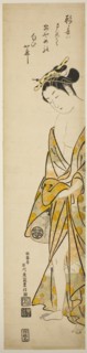 Young Woman after a Bath, c. 1745, Ishikawa Toyonobu, Japanese, 1711-1785, Japan, Hand-colored