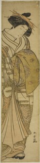Courtesan Wearing a Chrysanthemum-Patterned Kimono, c. 1776, Katsukawa Shunsho ?? ??, Japanese,