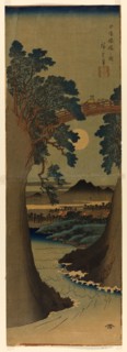 Monkey Bridge in Kai Province (Koyo Saruhashi no zu), c. 1841/42, Utagawa Hiroshige ?? ??,