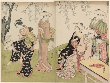 An Outing in Spring, from the series A Brocade of Eastern Manners (Fuzoku azuma no nishiki), c.