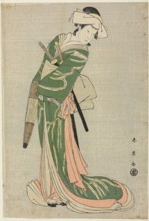 The Actor Nakamura Noshio II as Tonase, in the Bridal Journey Scene, Act Eight of the Play