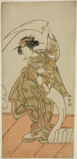 The Actor Segawa Kikunojo III as the Courtesan Kisegawa in a Nuno Sarashi Dance, in the Play