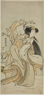 The Actor Iwai Hanshiro IV as Kojoro-gitsune of Hakata in the Play Hikitsurete Yagoe Taiheiki,