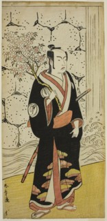 The Actor Sawamura Sojuro III as Sonobe Zaemon in the play Shin Usuyuki Monogatari, performed at