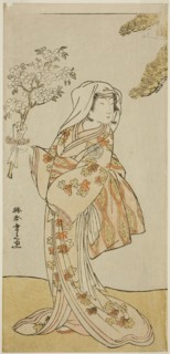 The Actor Yoshizawa Sakinosuke III as Naniwazu in the Play Sugata no Hana Yuki no Kuronushi,