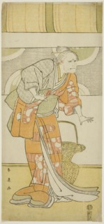 The Actor Arashi Ryuzo II as Hachijo, Wet Nurse of Taira no Kiyomori, in Act Three of the Play