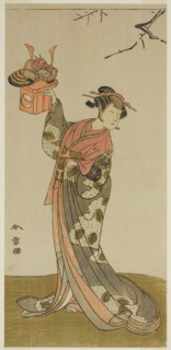 The Actor Arashi Hinaji I as Hananoi in the Play Gosho-zakura Horikawa Youchi, Performed at the