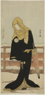 The Actor Segawa Kikunojo III as the Lady-in-Waiting Suho Disguised as Tsunokuniya Tsuna, in the