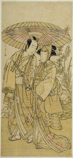 The Actors Segawa Kikunojo III (right) as Ochiyo, and Bando Mitsugoro I (left) as the Greengrocer