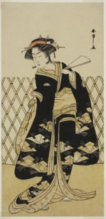 The Actor Iwai Hanshiro IV as Mitsuogiya Usukumo in the Play Shida Choja-bashira, Performed at the