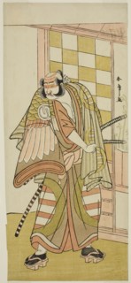 The Actor Sawamura Sojuro III as Kobayashi no Asahina Saburo in the Play Kuruwagayoi Komachi Soga,