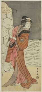 The Actor Iwai Hanshiro IV as Yaegushi no Oroku (?) in the Play Keisei Kogane no Hakarime (?),