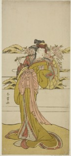 The Actor Segawa Kikunojo III as Onatsu in the Play Kabuki no Hana Bandai Soga, Performed at the