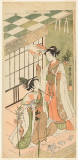 The Shrine Dancers (Miko) Ohatsu and Onami, 1769, Ippitsusai Buncho, Japanese, active c. 1755-90,