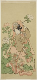 The Actor Segawa Kikunojo II in Shakkyo Dance in the Play Soga Moyo Aigo no Wakamatsu, Performed at