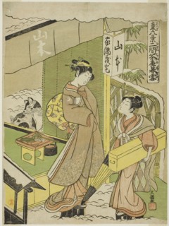 Nikenjaya no Bosetsu, from the series Azuma Hakkei, c. 1769, Ippitsusai Buncho, Japanese, active c.