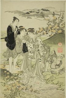 The Ide Jewel River, c. 1781/89, Kubo Shunman, Japanese, 1757–1820, Japan, Color woodblock print,
