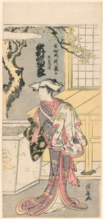 Nakamura Tomijuro I as a Female Fox in the Scene from the Play, Chigo Torii Tobiiri Gitsune