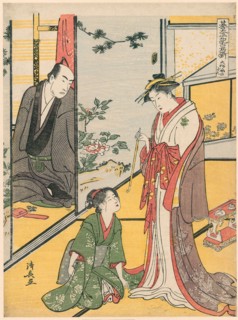 Scene at the Daifukuya (Daifukuya no dan), from the series Go Taiheiki Shiraishi Banashi, 1785,