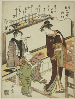 Parrot (Omu), from the series Floating World Versions of the Seven Komachi (Ukiyo Nana Komachi), c.
