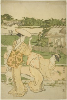 Spring Outing to Mukojima, c. 1787, Torii Kiyonaga, Japanese, 1752-1815, Japan, Color woodblock