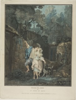 The Climb, 1787, Philibert Louis Debucourt, French, 1755-1832, France, Aquatint on paper, 310 × 254