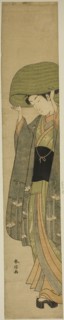The Basket Hat, c. 1768/69, Suzuki Harunobu ?? ??, Japanese, 1725 (?)-1770, Japan, Color woodblock