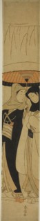 Lovers under an Umbrella in the Snow, c. 1767/68, Suzuki Harunobu ?? ??, Japanese, 1725 (?)-1770,