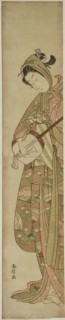 Woman Playing the Shamisen, c. 1769, Suzuki Harunobu ?? ??, Japanese, 1725 (?)-1770, Japan, Color