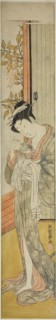 Young Woman Feeding a Rat, c. 1771, Isoda Koryusai, Japanese, 1735-1790, Japan, Color woodblock