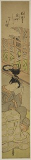 Waiting for Her Lover, c. 1770/71, Isoda Koryusai, Japanese, 1735-1790, Japan, Color woodblock